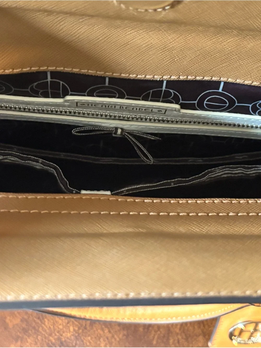 Henri Bendel Saffiano Leather Satchel